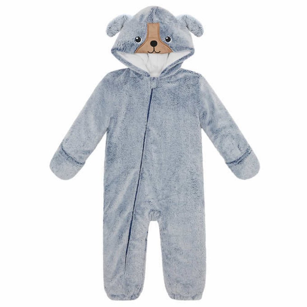 NWT Koala Baby Infant 1-piece Fleece Outerwear Jumper, Blue Dog 18/24 Months